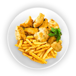 Kids Chicken Pakora & Chips 